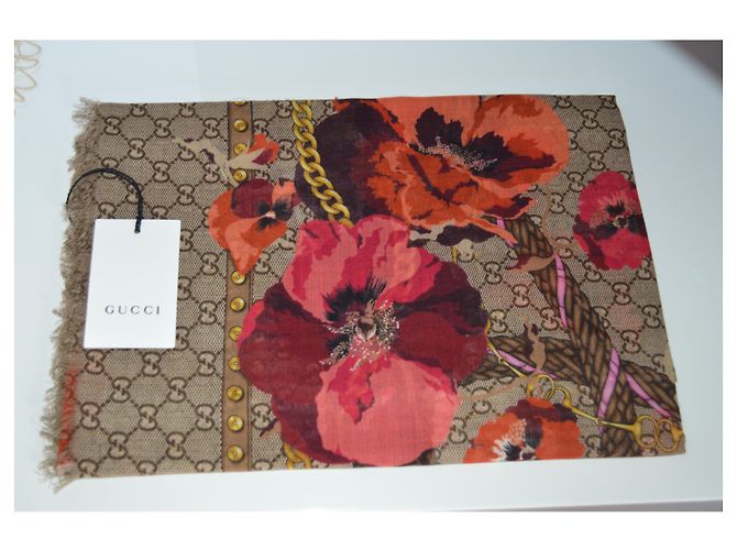 SCIARPA FIORE FLOREALE GUCCI NUOVA - vista 2