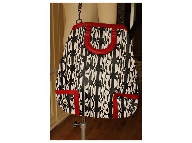 Autre Marque Grande borsa tote in tela spalmata stampata Multicolore - vista 3