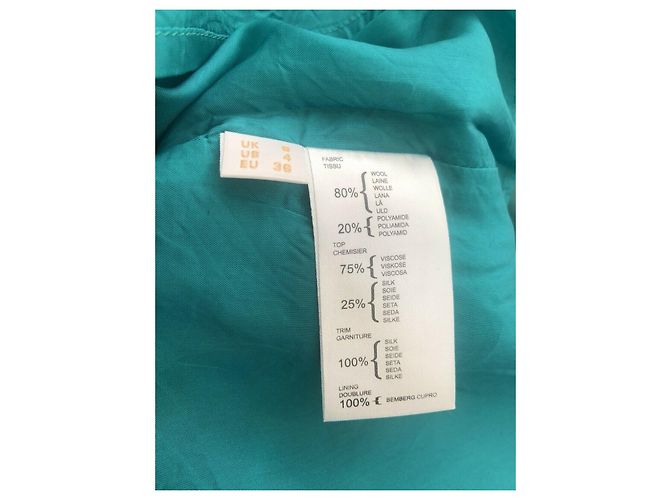 Pringle Of Scotland Wollkleid mit Samt Grün - Ansicht 4