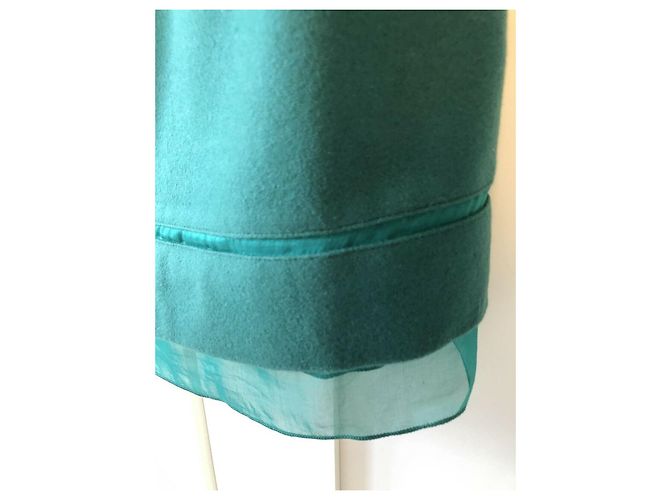 Pringle Of Scotland Wollkleid mit Samt Grün - Ansicht 6