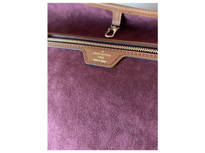 Louis Vuitton Neverfull Jacquard 1854 Borsa rosso scuro in tessuto Bordò - vista 4