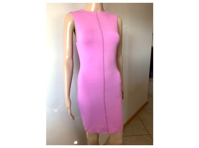 Vestido KOOKAÏ rosa de algodón y elastano - vista 2
