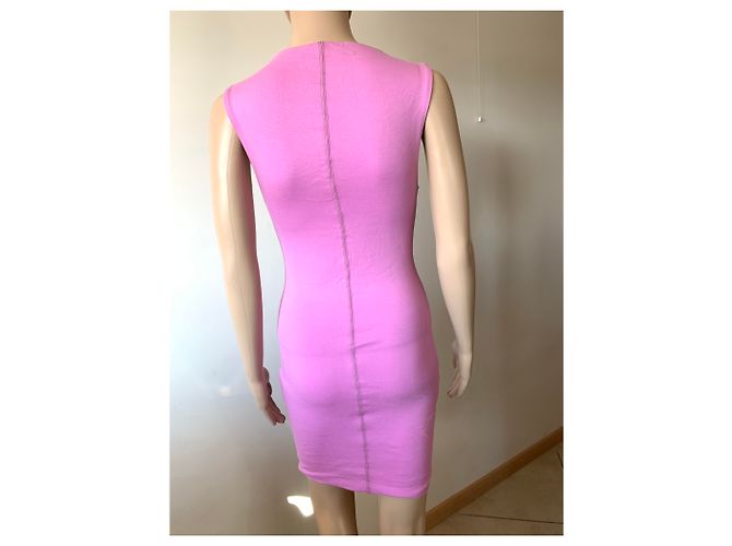Vestido KOOKAÏ rosa de algodón y elastano - vista 3