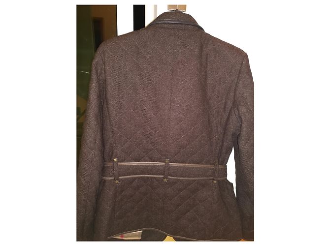 Chaqueta Burberry de algodón marrón oscuro - vista 2