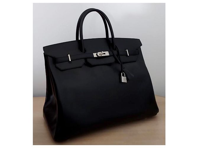 Hermès HERMES BIRKIN 40 pelle nera Nero - vista 2