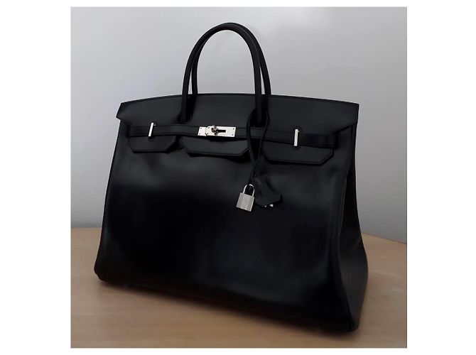 Hermès HERMES BIRKIN 40 pelle nera Nero - vista 4
