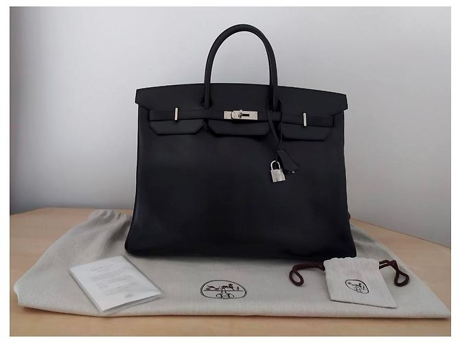 Hermès HERMES BIRKIN 40 pelle nera Nero - vista 8