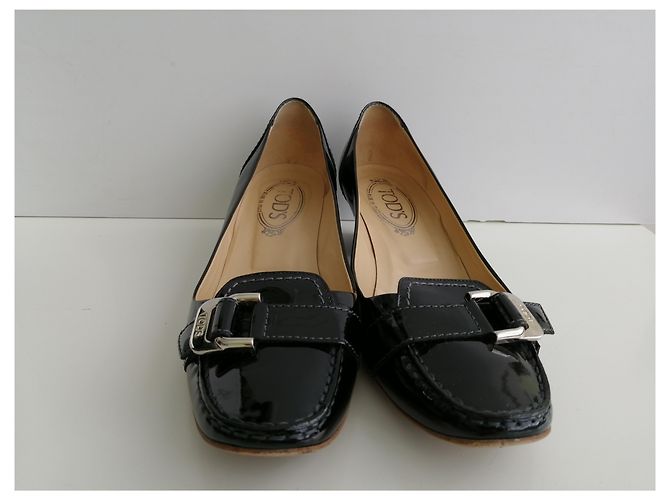 Escarpins Tod's en cuir noir 39 - vue 2