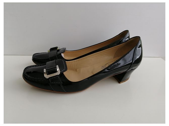 Escarpins Tod's en cuir noir 39 - vue 3