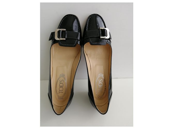 Escarpins Tod's en cuir noir 39 - vue 6