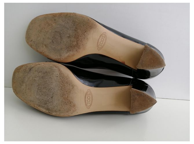 Escarpins Tod's en cuir noir 39 - vue 7