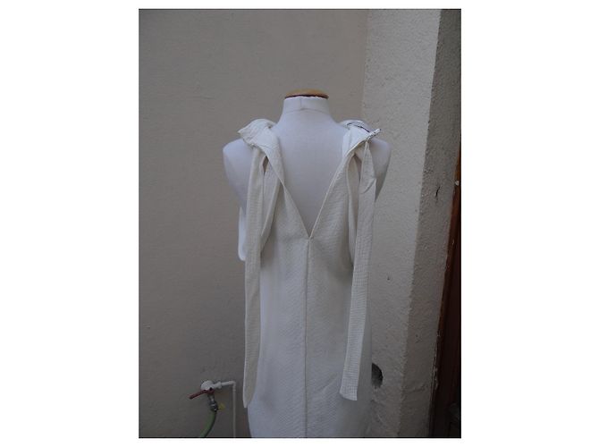 Stella Mc Cartney Stella McCartney Kleid aus Rayon im Python-Stil Creme Roh - Ansicht 11