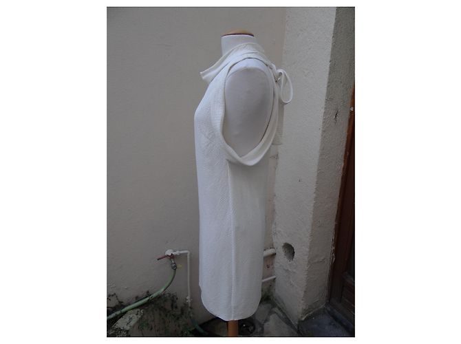 Stella Mc Cartney Stella McCartney Kleid aus Rayon im Python-Stil Creme Roh - Ansicht 4