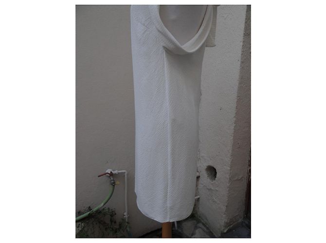 Stella Mc Cartney Stella McCartney Kleid aus Rayon im Python-Stil Creme Roh - Ansicht 5