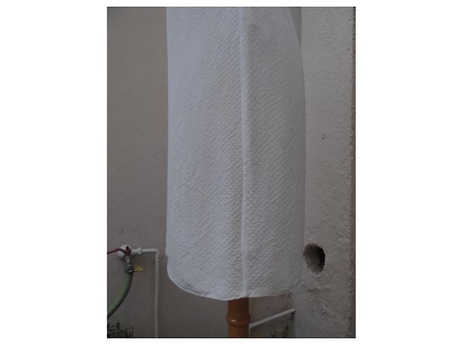 Stella Mc Cartney Stella McCartney Kleid aus Rayon im Python-Stil Creme Roh - Ansicht 6