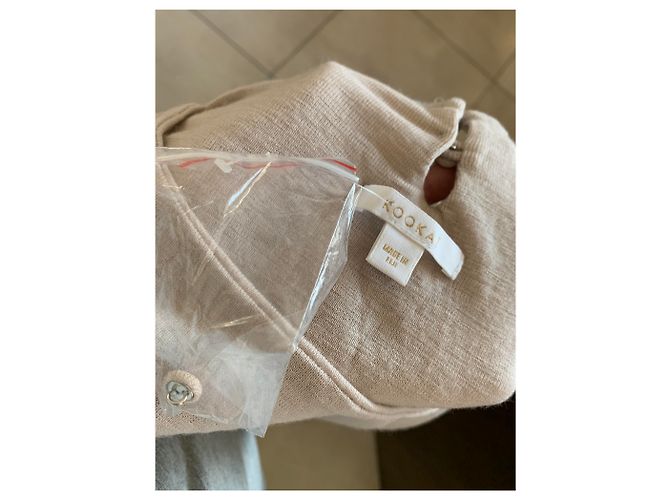 KOOKAÏ Kleid aus Wolle Beige Größe S - Ansicht 4