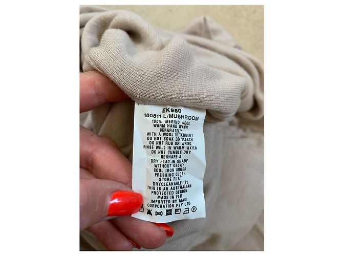 KOOKAÏ Kleid aus Wolle Beige Größe S - Ansicht 5