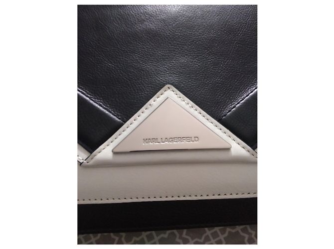 Borsa a mano Karl Lagerfeld in pelle nera Nero - vista 2