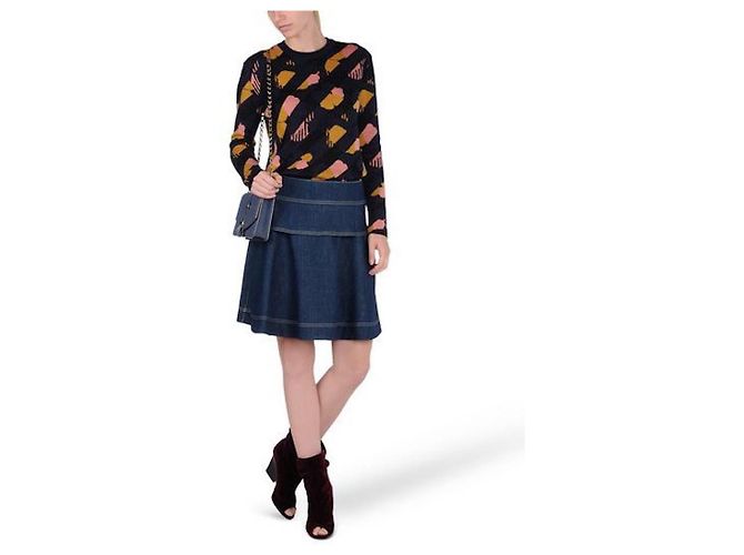 Falda skater de mezclilla See by Chloé azul - vista 2