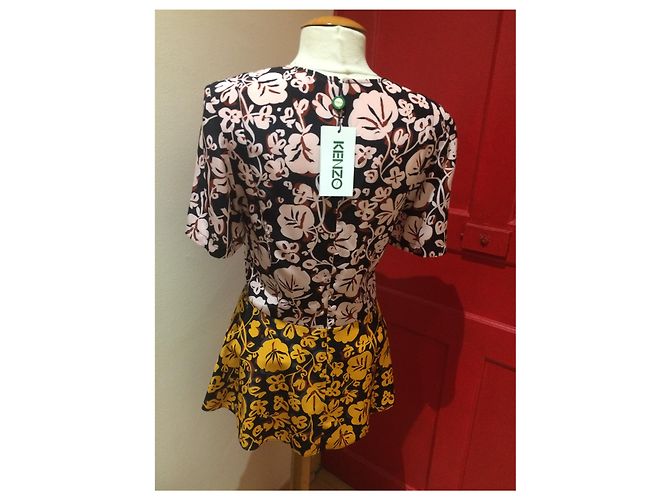 Top Tunica Kenzo in Seta Multicolore - vista 3