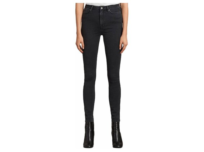 All Saints Vaqueros pitillo gris oscuro W24 l29 - vista 2