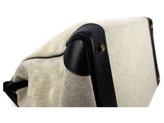 Haut à courroies Hermès HAC Beige - Ansicht 5