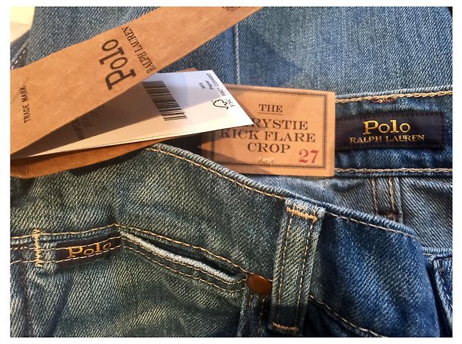 Polo Ralph Lauren Vaqueros cortos Chrystie Kick Flare Azul - vista 4