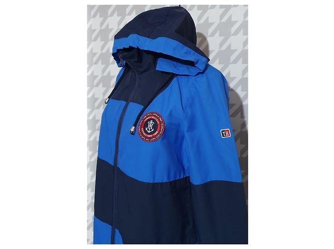 Giacca Tommy Hilfiger blu in cotone e nylon - vista 2