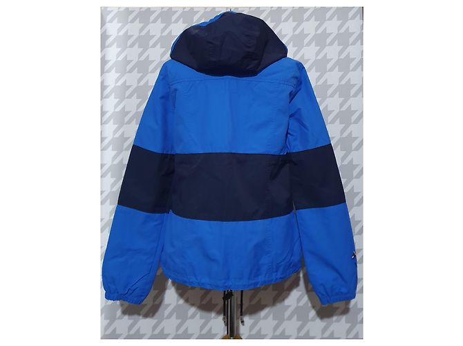 Giacca Tommy Hilfiger blu in cotone e nylon - vista 4