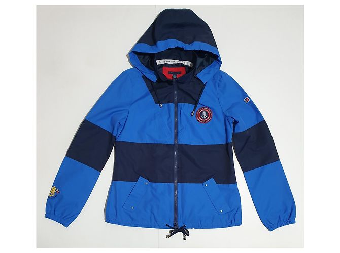 Giacca Tommy Hilfiger blu in cotone e nylon - vista 5