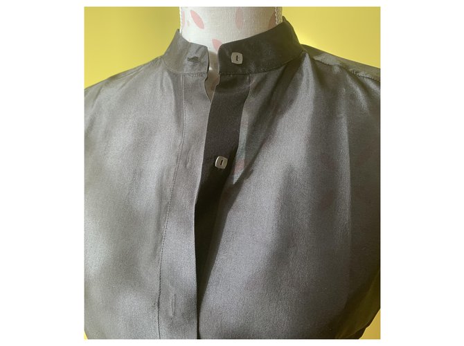 Camicia in seta nera Max Mara Nero - vista 2