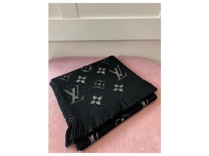 Louis Vuitton Logomania-Schal Schwarz - Ansicht 4