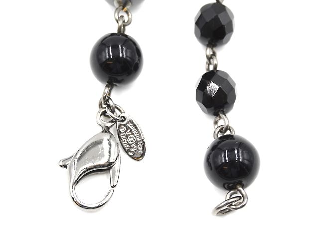 Chanel Black Grey CC Bead Pearl foderato singola collana Multicolore - vista 9