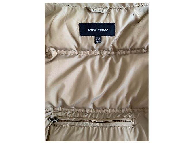 Chaqueta Acolchada Zara Beige Nylon - vista 6