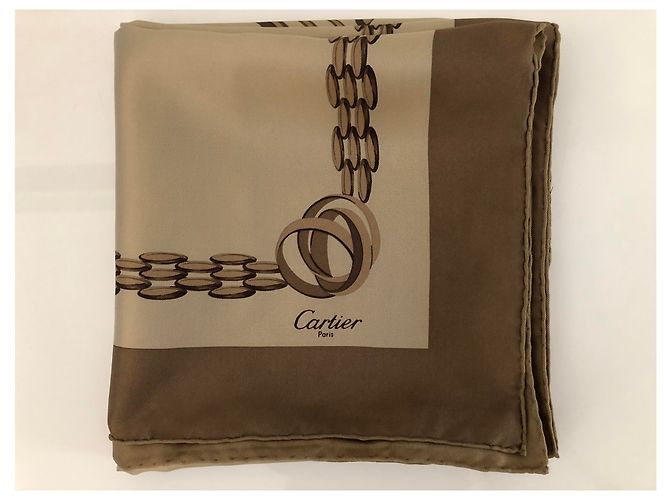 Cartier Sciarpa 90 X 90 centimetro Beige - vista 3