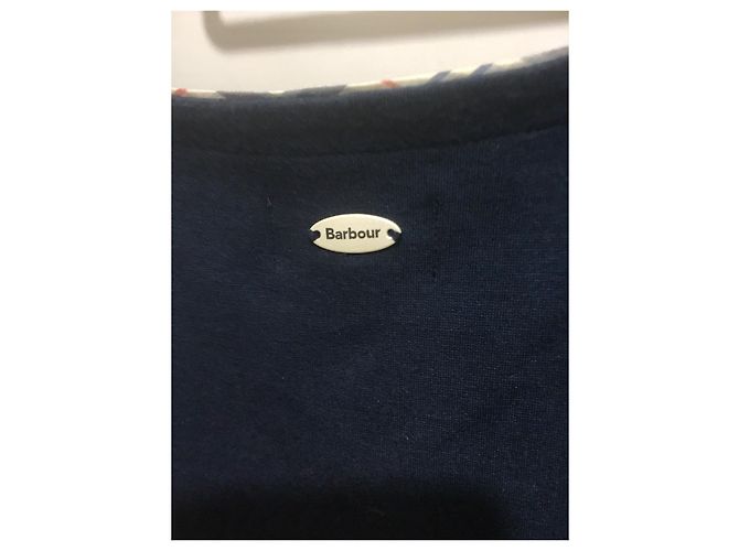 Barbour Sommer Tartan Pullover Marineblau - Ansicht 3