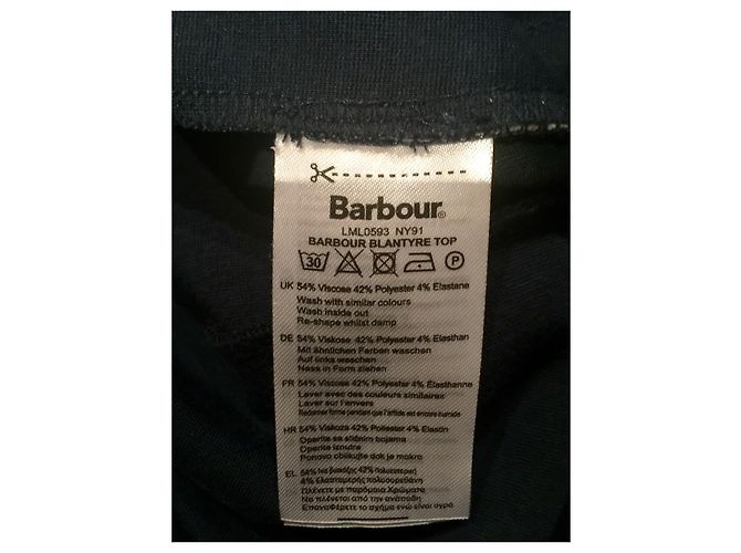 Barbour Sommer Tartan Pullover Marineblau - Ansicht 4
