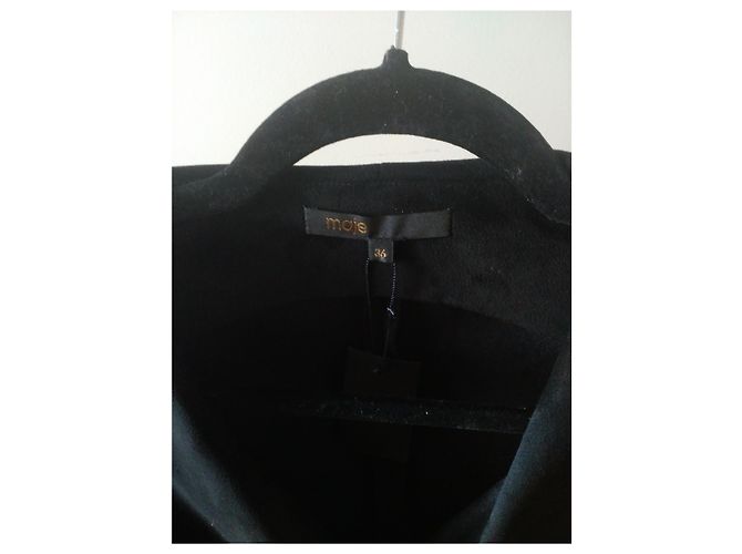 Maje Kory Kleid Schwarz Polyester Wildledereffekt - Ansicht 6