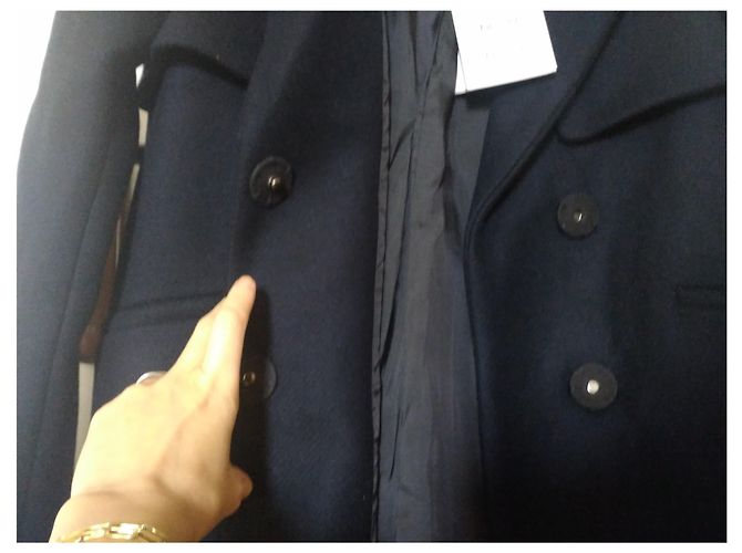 Abrigo de lana Zapa azul marino Talla 36 - vista 4