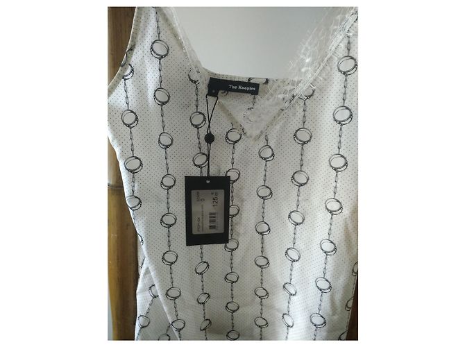 The Kooples algemas em seda e renda Branco - vista 4