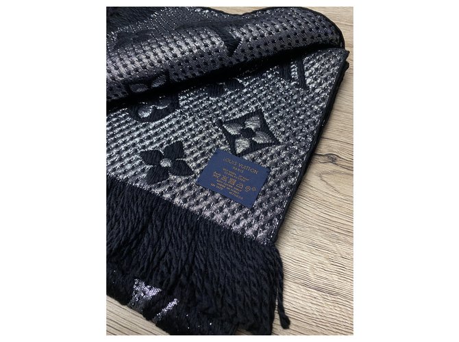 Sciarpa Louis Vuitton Logomania Shine nera Nero - vista 2