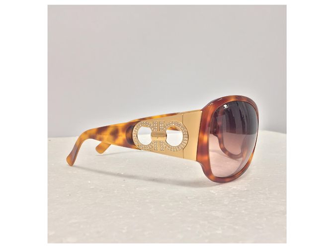 Salvatore Ferragamo Super glam rétro suglasses Hellbraun - Ansicht 10