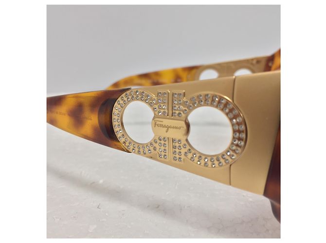 Salvatore Ferragamo Super glam rétro suglasses Hellbraun - Ansicht 11