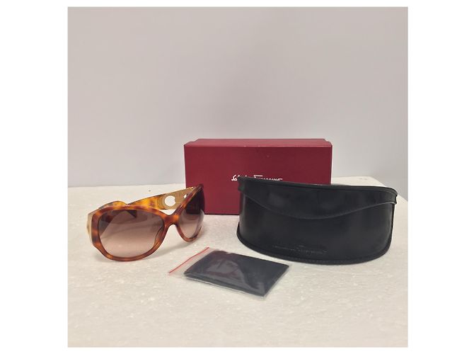Salvatore Ferragamo Super glam rétro suglasses Hellbraun - Ansicht 14