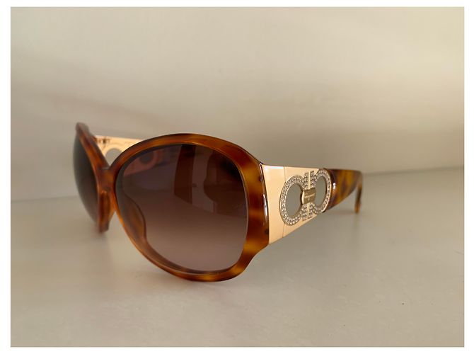 Salvatore Ferragamo Super glam rétro suglasses Hellbraun - Ansicht 5