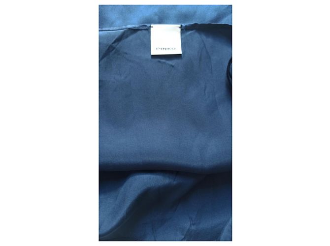 Pinko Canotta in seta e pizzo blu scuro - vista 5