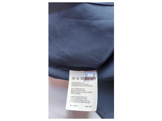 Pinko Canotta in seta e pizzo blu scuro - vista 6