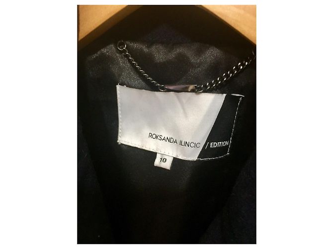 Autre Marque Giacca in lana Roksanda blu navy e nera Nero - vista 2