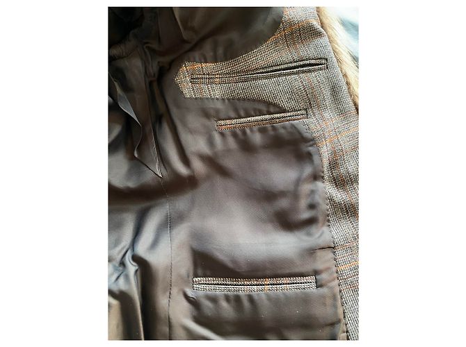 Giacca Gucci in tweed e collo di lupo Marrone - vista 5