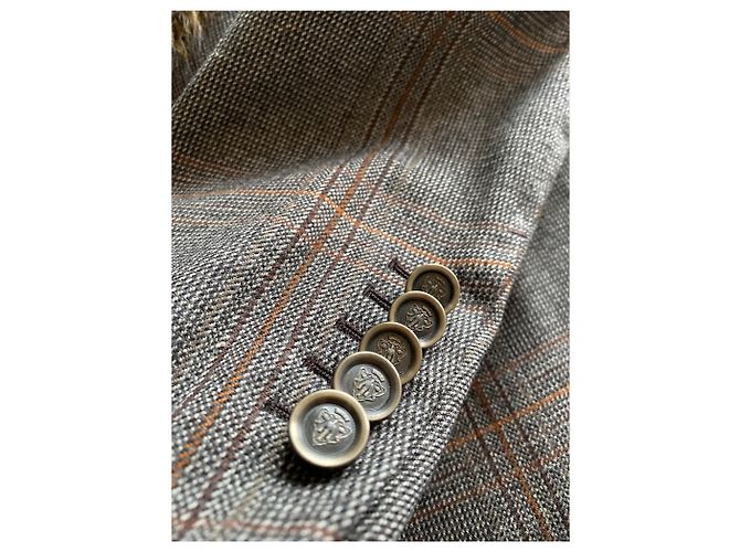 Giacca Gucci in tweed e collo di lupo Marrone - vista 6